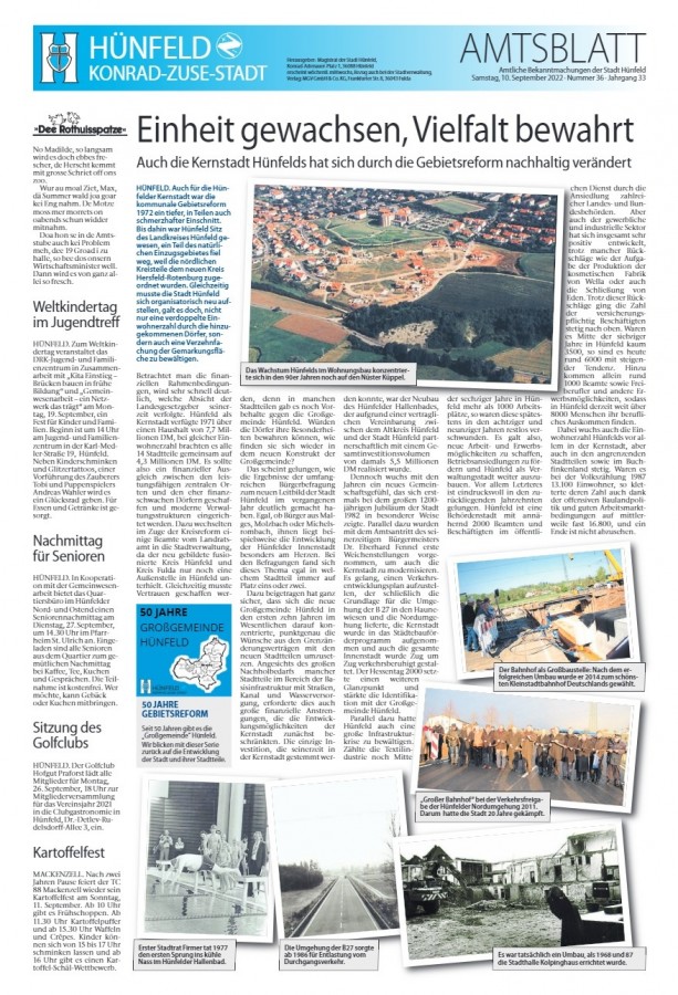 Amtsblatt vom 10. September 2022
